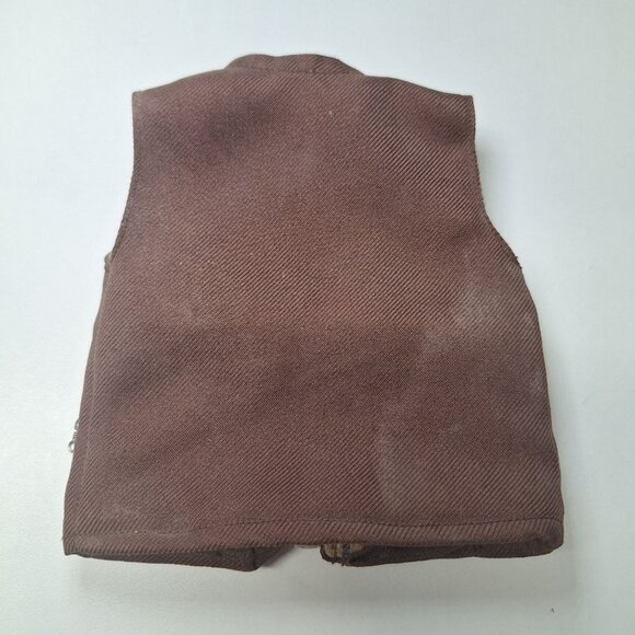 Small Fly Fishing Vest Bear Stuffed Animal Ornament Manly Rugged Zipper Pockets - Picture 2 of 7